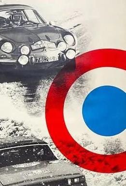 Vintage 1971 Porsche 914/6 Monte Carlo Rally Poster