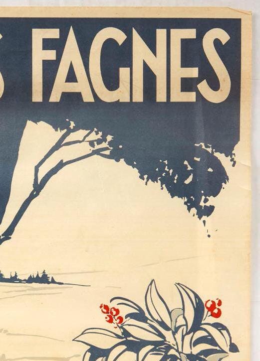 Vintage Hautes Fagnes Travel Poster: Belgium National Park, 1940s Lithograph