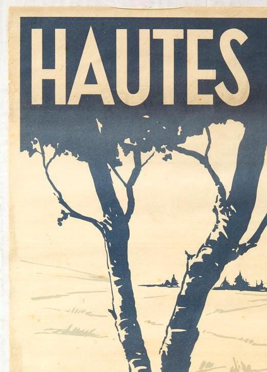 Vintage Hautes Fagnes Travel Poster: Belgium National Park, 1940s Lithograph