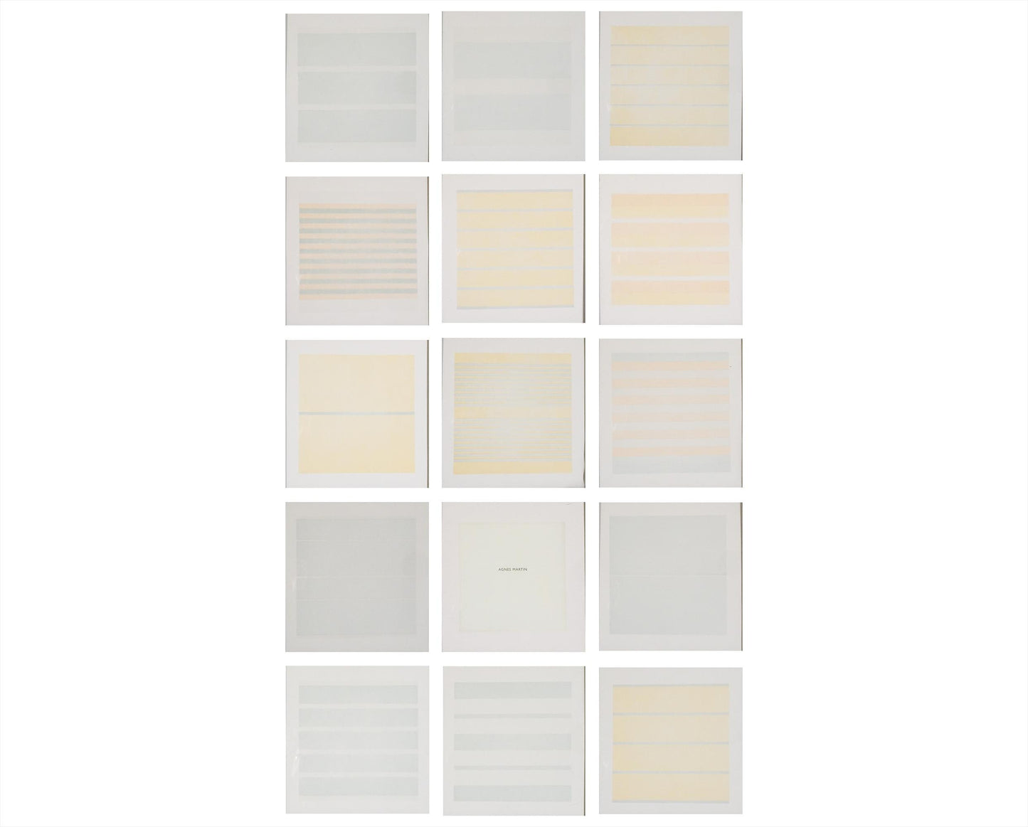 Agnes Martin - Complete Set of 15 Lithographs on Vellum (2000)
