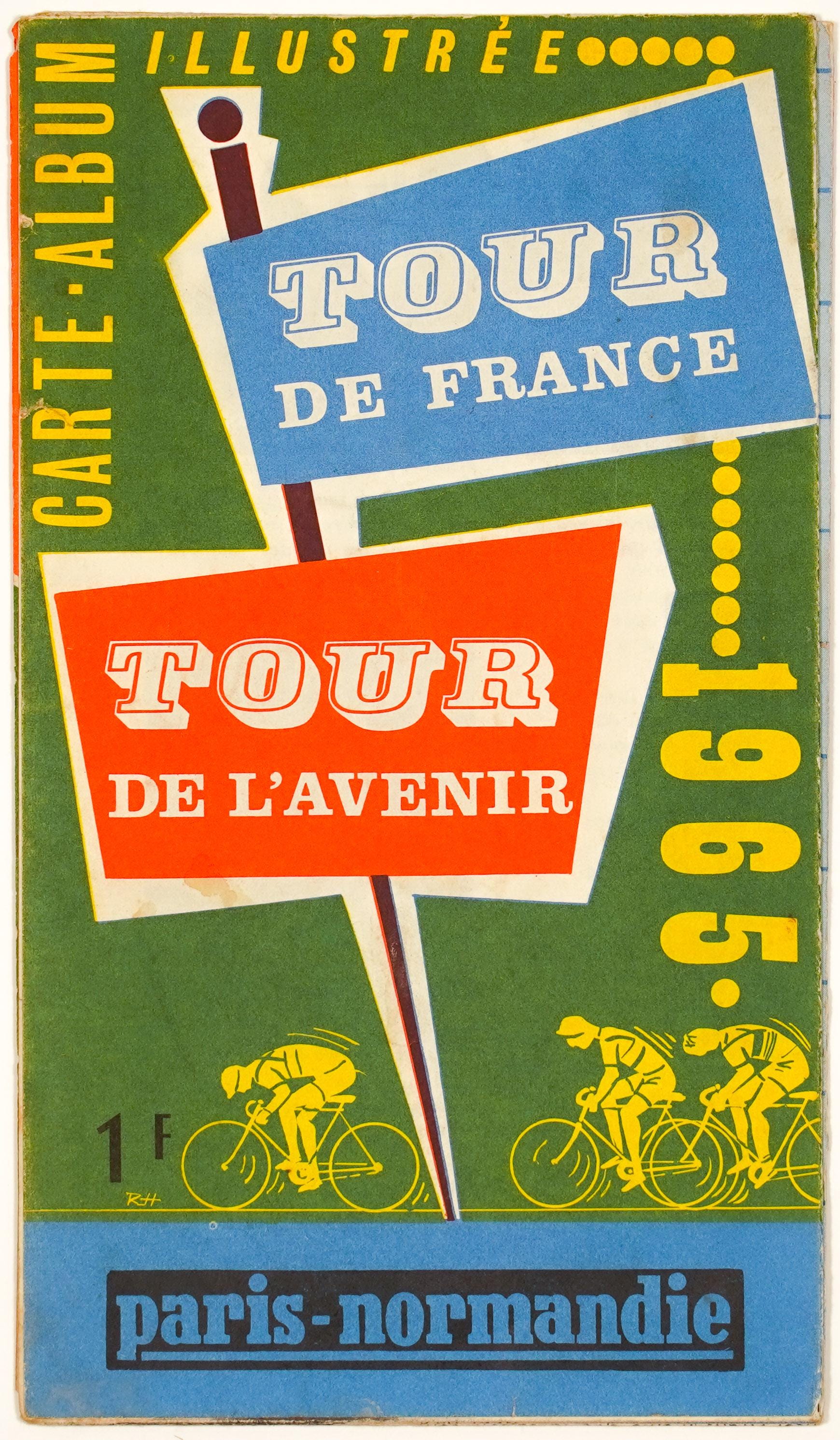Original 1965 Tour de France & Tour de l'Avenir Guide, Paris-Normandie Cycling Map