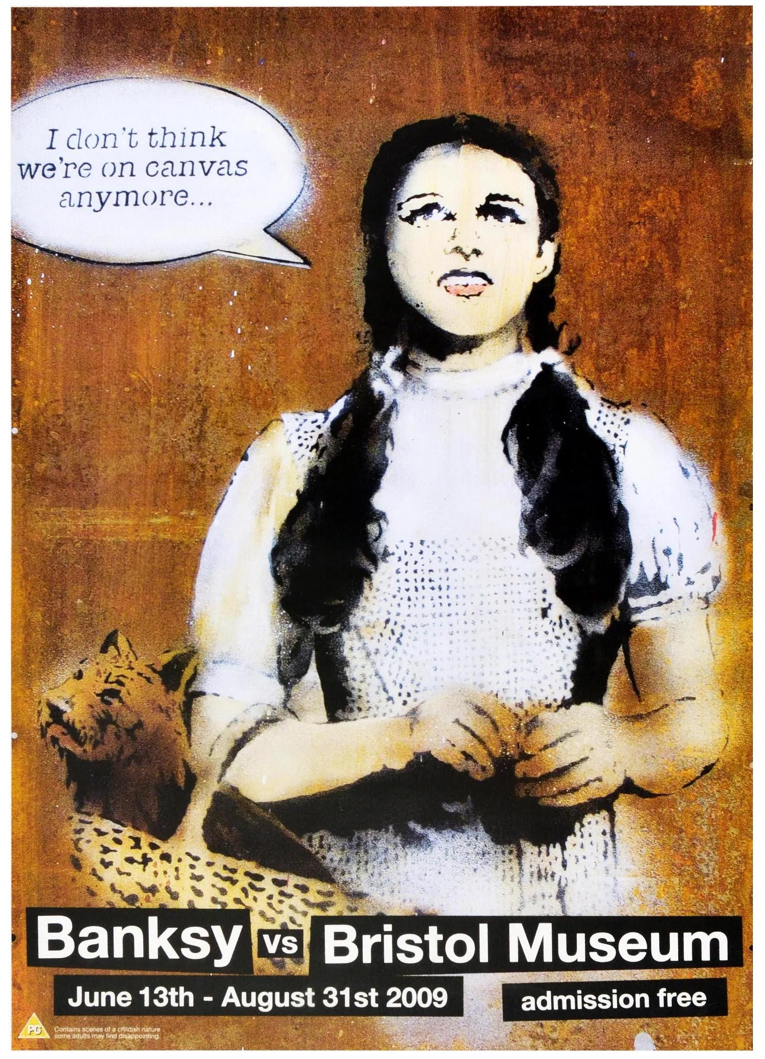 Original 2009 Banksy vs Bristol Museum Dorothy Poster, Official Exhibition Poster